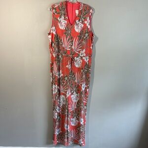 Chico’s Tropical Print Jumpsuit Size 3(XL)